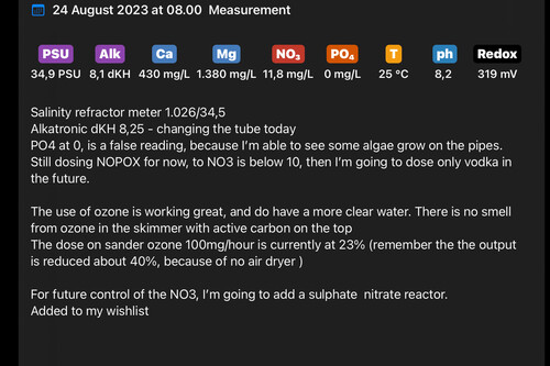 Parameters log