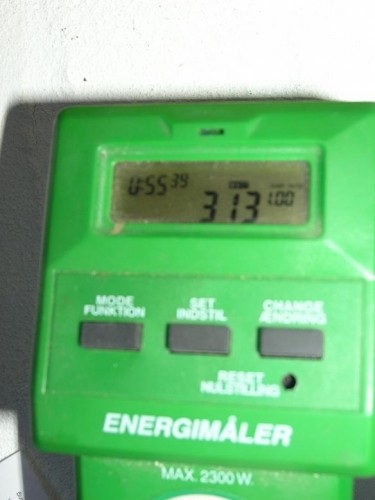 med den nye elektroniske ballast og samme pære